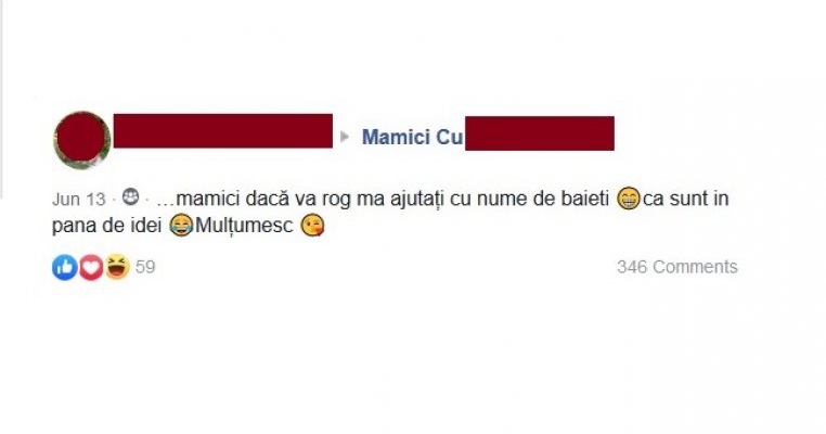 1 din 20 de părinți aleg numele copilului lor întrebând străinii pe internet