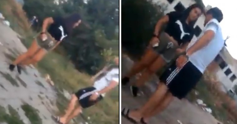 Un bărbat este filmat în timp ce lovește o fată de 13 ani: „Vrei să te bag în portbagaj?”