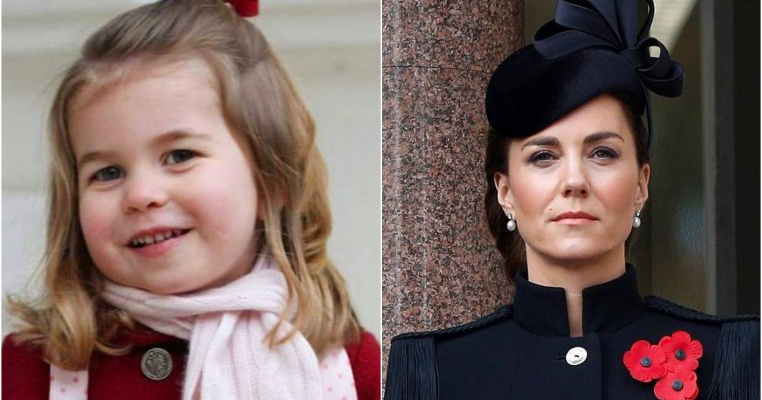 Cum o copiază prințesa Charlotte pe mama ei. Kate Middleton în miniatură!