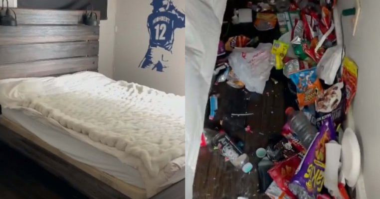 Filmarea virală a zilei: ce a descoperit o mamă sub patul fiului ei