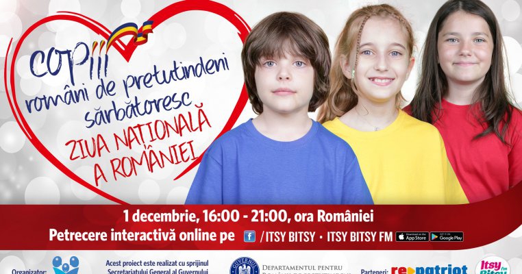 Copiii români de pretutindeni sărbătoresc Ziua Naționala a României