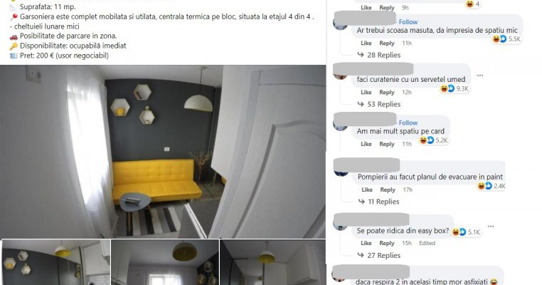 De ce a devenit viral anunțul cu o garsonieră de închiriat din Cluj? Comentariile sunt incredibile!