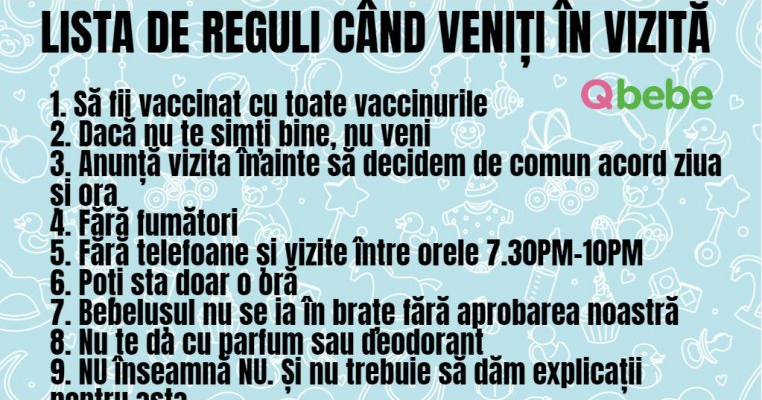 "NU este NU!" Lista de reguli a unor proaspeți părinti când le vizitezi nou-născutul a îngrozit internetul