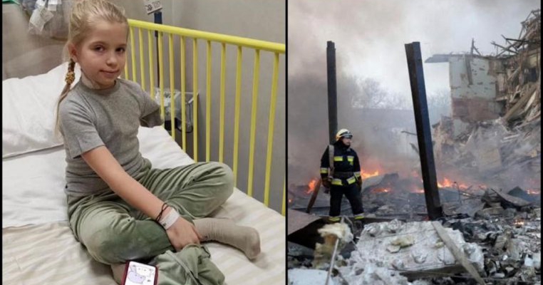 Povestea Sashei, fetița care și-a pierdut brațul în bombardamentele din Kiev: "Nu știu de ce m-au împușcat rușii. Sper că a fost din greșeală"