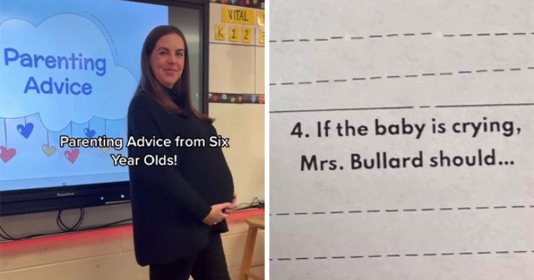 O învățătoare însărcinată și-a întrebat elevii ce să facă dacă bebe va plânge. Răspunsurile sunt haioase!