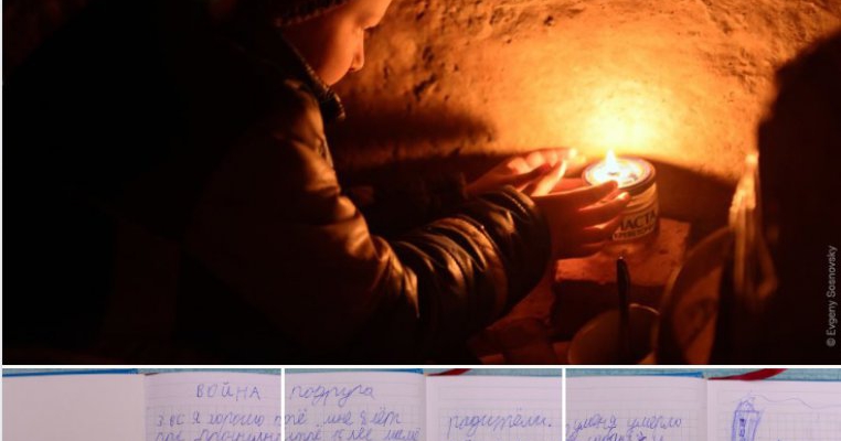 Jurnalul unui băiețel de 8 ani din Mariupol: ”M-am trezit. Am o rană pe spate și pielea ruptă. Sora mea are la cap”