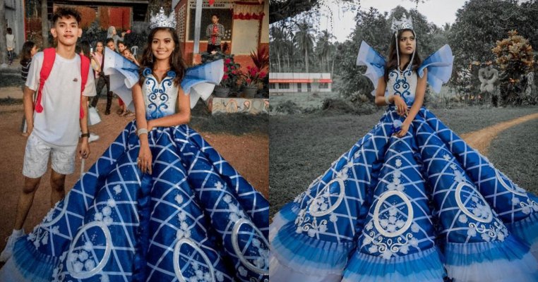 A creat o rochie de bal pentru sora sa, când a aflat că părinții lor nu își permit să îi cumpere una