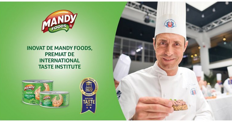 Mandy Foods câștigă Superior Taste Award 2022 pentru produsul “Vegetal Original”