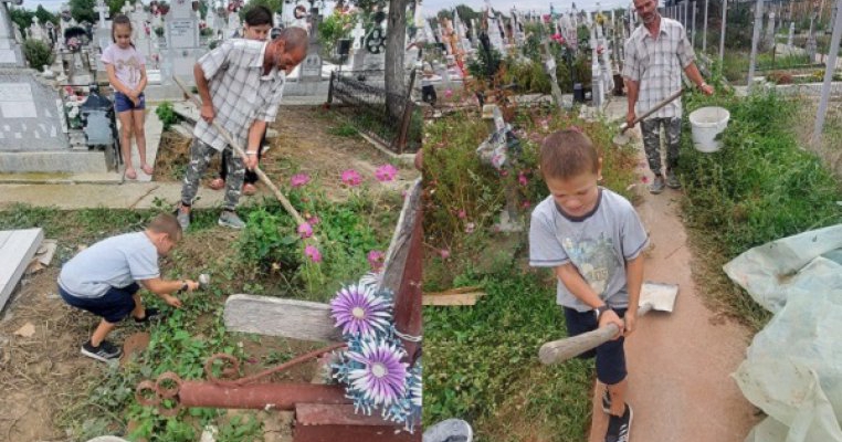 Copilărie printre morminte: povestea fraților din Brazi crescuți de tatăl gropar, după ce mama i-a părăsit