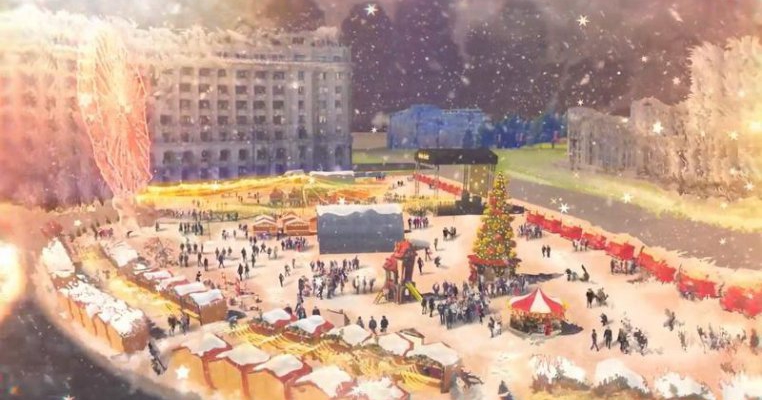 Târgul de Crăciun de la București începe luna aceasta! Va avea un brad uriaș, patinoar și o roată panoramică!
