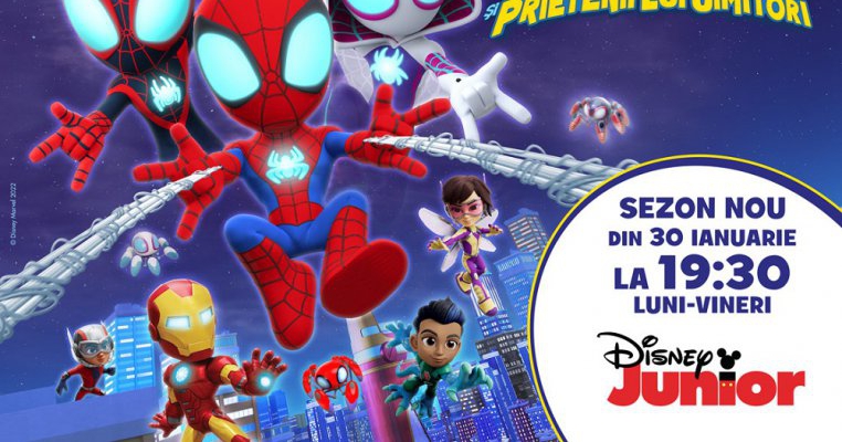 Al doilea sezon al serialului „Păienjenelul Marvel și prietenii lui uimitori” are premiera pe 30 ianuarie la Disney Junior