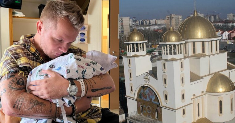 Emoționant! Codin Maticiuc și-a botezat fiica cea mică în biserica ridicată de tatăl lui