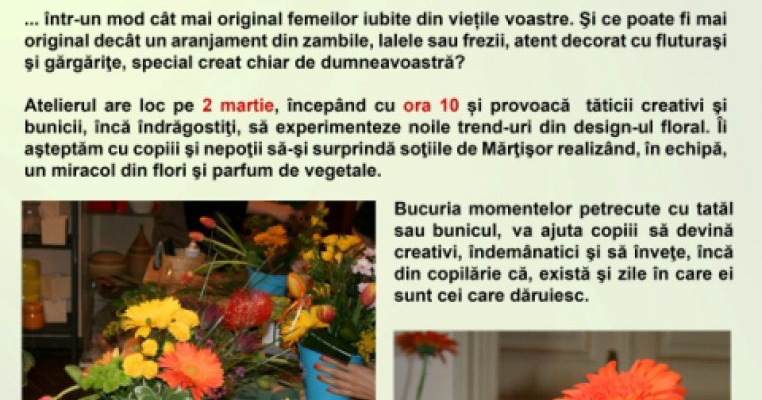 Atelier de creatie florala la Muzeul Antipa