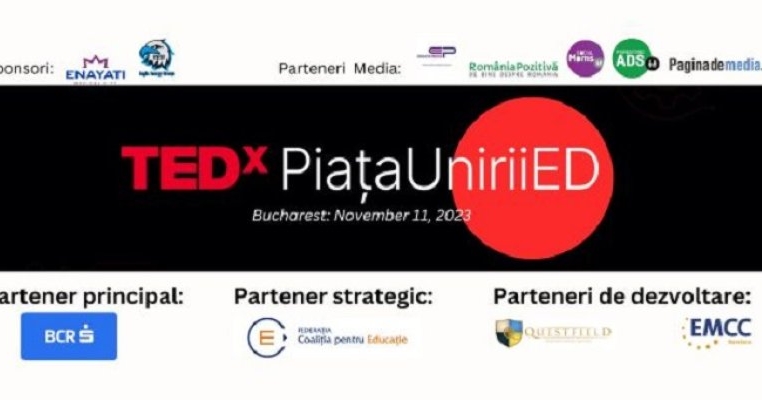 TEDx PiațaUniriiED aduce pe scena Teatrului Evreiesc unul dintre cele mai importante evenimente ale toamnei din domeniul educației