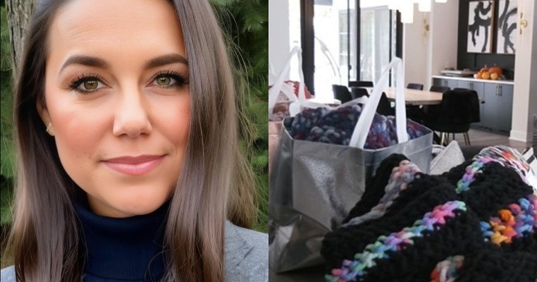 Ce suflet bun! Și-a adus pe lume fetița fără viață și acum croșetează păturici pentru mame care și-au pierdut copiii