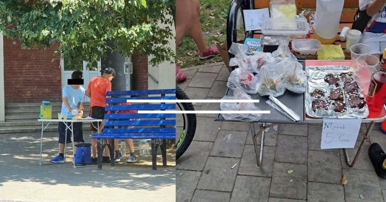 Tot mai mulți copii din România vând limonadă pe stradă, ca în filmele americane