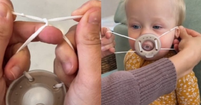 VIDEO cu trucul ingenios al unei mame care te ajută să nu mai pierzi suzeta copilului