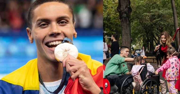 David Popovici, un copil cu suflet mare, care vrea să ajute alți copii mai puțin norocoși. Își donează echipamentul de la Jocurile Olimpice pentru 11 copii fără casă