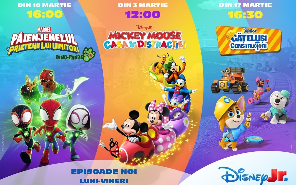 Distracție, aventură și prietenie pentru cei mici. Luna martie aduce episoade noi la Disney Jr.