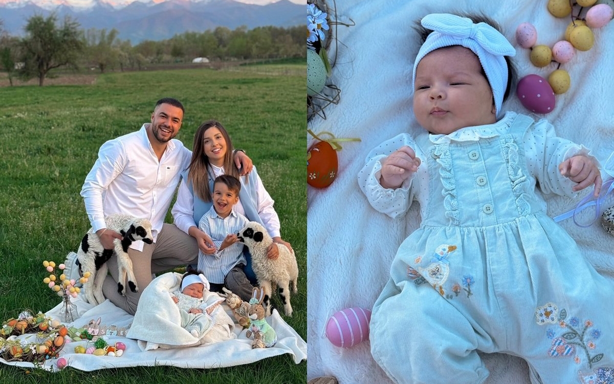 „Primul Paște în 4". Faceți cunoștință cu micuța Miray, fetița lui Culiță Sterp. Ce imagini adorabile de familie a postat artistul
