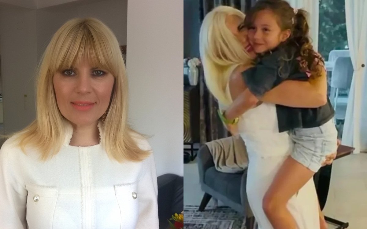 Revedere emoționantă până la lacrimi între Elena Udrea și fiica ei. Cum a reacționat micuța Eva când și-a văzut mama acasă