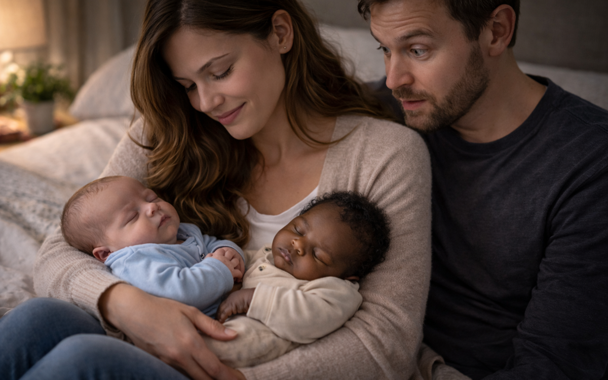 Am crezut că se întâmplă doar în filme, dar soția mea a născut gemeni cu pielea de culori diferite. Adevărul m-a lăsat fără cuvinte