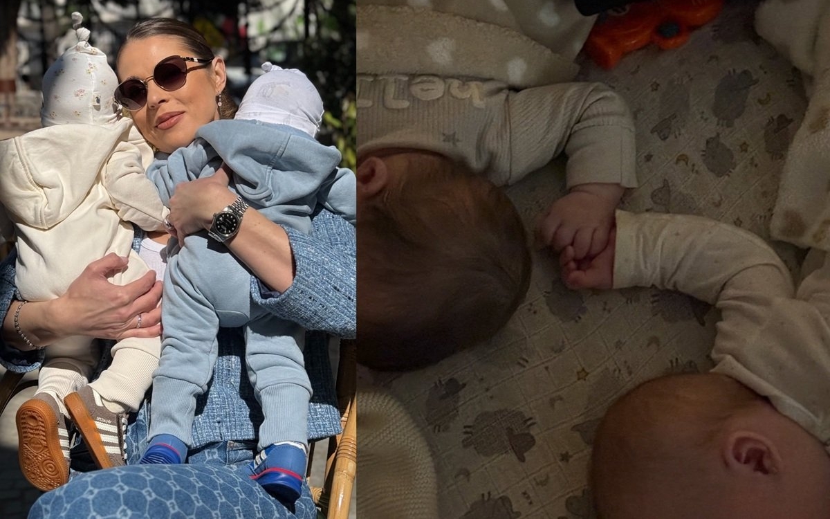 Roxana Nemeș nu-și mai încape în piele de fericire de când a devenit mamă. Gemenii au împlinit 7 luni și sunt tot mai activi: „Se pupă, se mângâie"