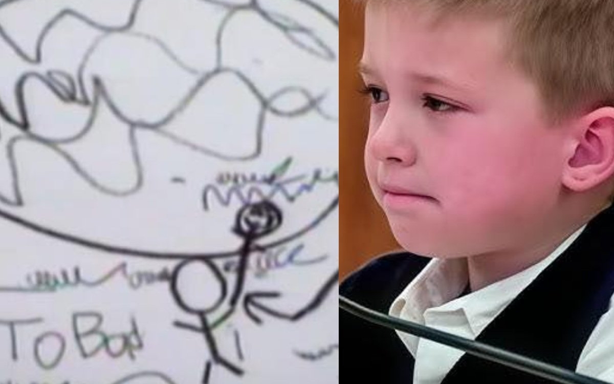 Un băiețel de 7 ani și-a condamnat propria mamă la închisoare pe viață printr-un simplu desen, devenit mărturie în proces. "Mami o ..."