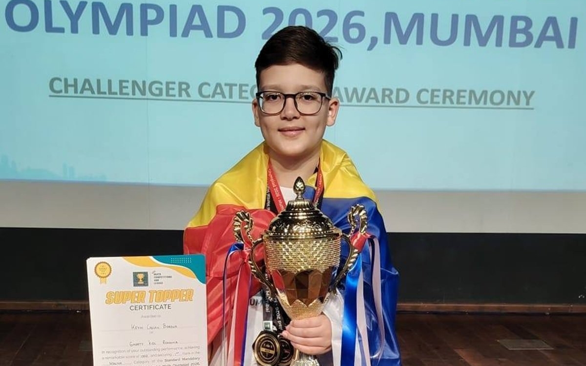 Kevin Casian, un copil de 11 ani, a câștigat trei medalii de aur la olimpiada de matematică mentală „Global Mental Math Olympiad” din India