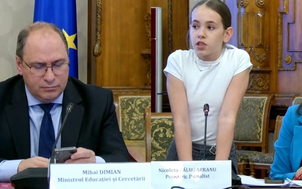 Elevă de clasa a V-a, replică genială pentru Ministrul Educației, atent mai mult la telefon. „Voi ne interziceți telefoanele, dar nu ne învățați să le folosim corect"