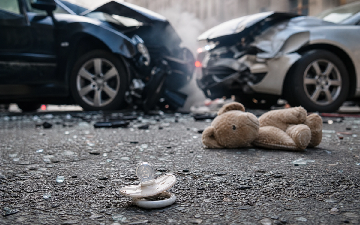 O fetiță de 8 luni a murit după ce tatăl ei, aflat sub influența alcoolului, a făcut accident de mașină. Copila se afla în brațele mamei, pe scaunul din față