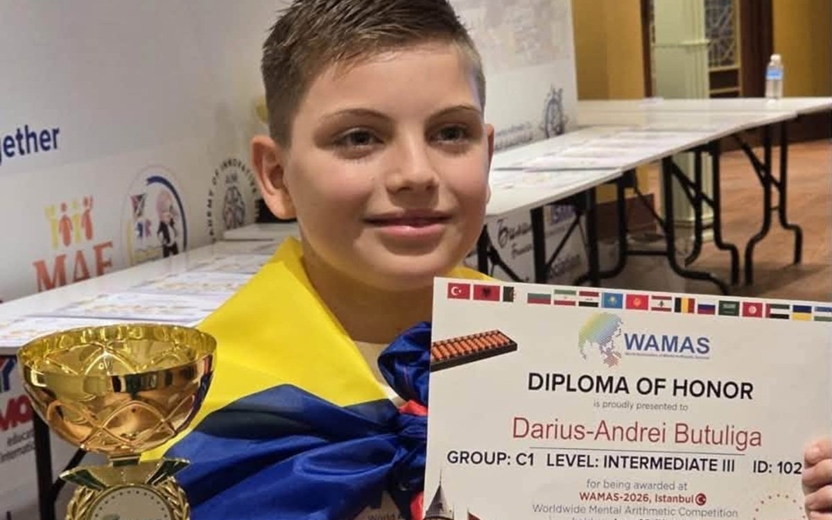 Darius Andrei din Dâmbovița a devenit Campion la Worldwide Mental Arithmetic Competition
