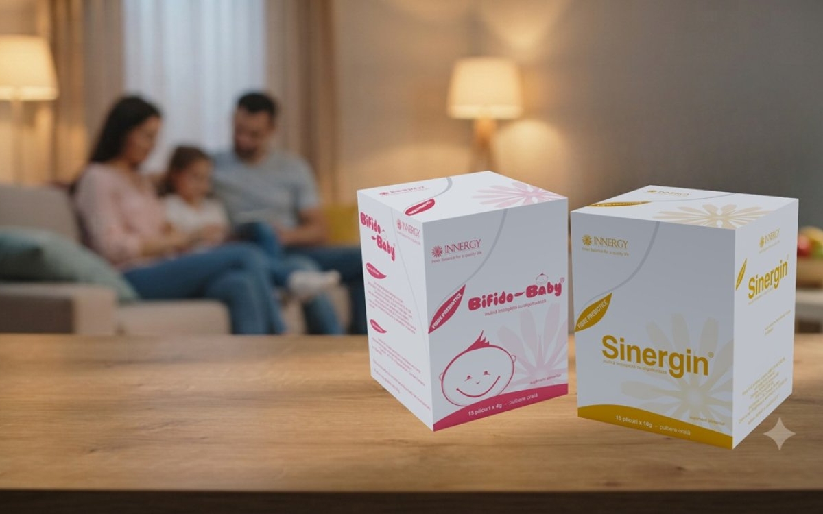 Sinergin® & Bifido Baby®: Știința fibrelor prebiotice pentru susținerea naturală a confortului digestiv și a echilibrului intestinal