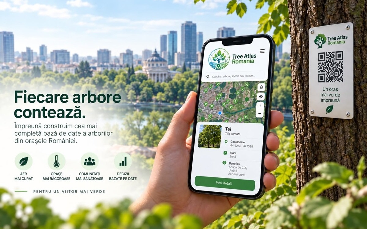 Asociația Re-Autentic și InfoCons dezvoltă o aplicație web pentru inventarierea arborilor din orașele României