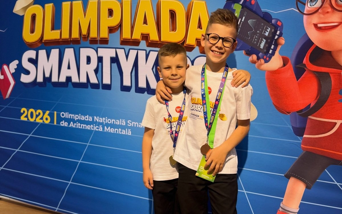 Matei și Ștefan, doi frați de 6 și 8 ani din Rădăuți au fost premiați la Olimpiadei Naționale de Aritmetică Mentală