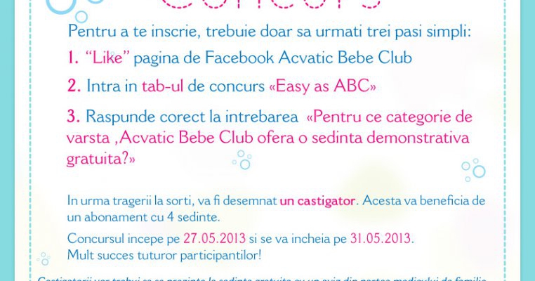 Concurs Acvatic Bebe Club Easy as ABC