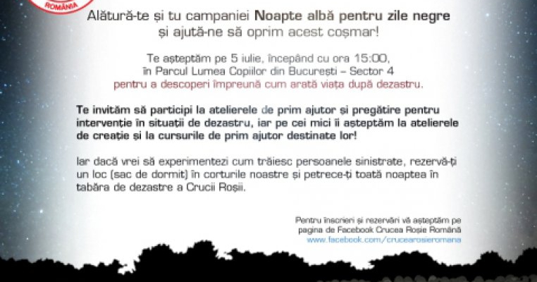 Parcul Lumea Copiilor gazduieste Noaptea alba pentru zile negre