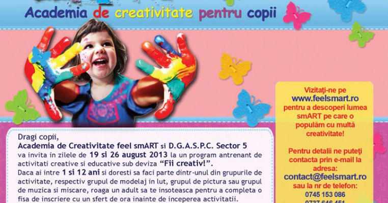 Fii creativ in Parcul Sebastian!