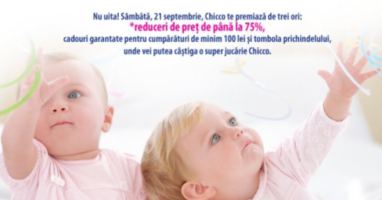 Chicco Outlet te asteapta cu reduceri mari la Pink Saturday 