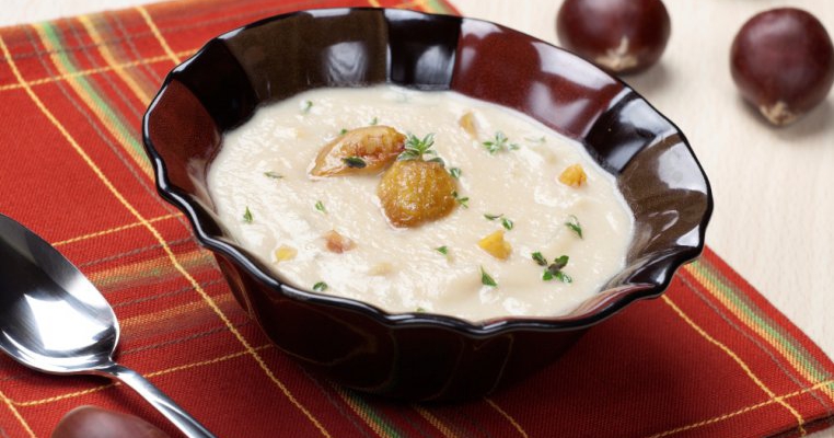 Supa crema de castane si gulie