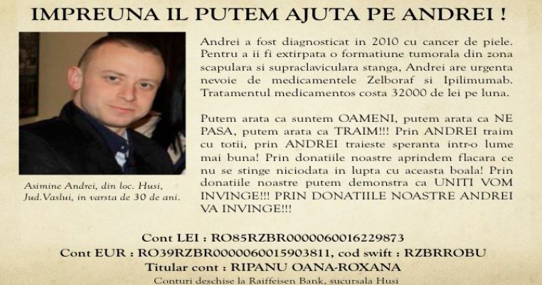 Impreuna il putem ajuta pe Andrei!