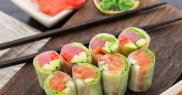 Spring rolls cu somon şi ton