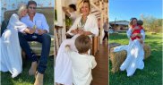 Adela Popescu și Radu Vâlcan au fost și ei prezenți la botez
