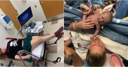 Amy a născut printr-o cezariană care a durat 3 ore
