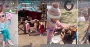 Andreea Bălan și-a dus fetițele la „Ferma Animalelor”