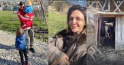 Adela Popescu și-a dus copiii la țară la Șușani