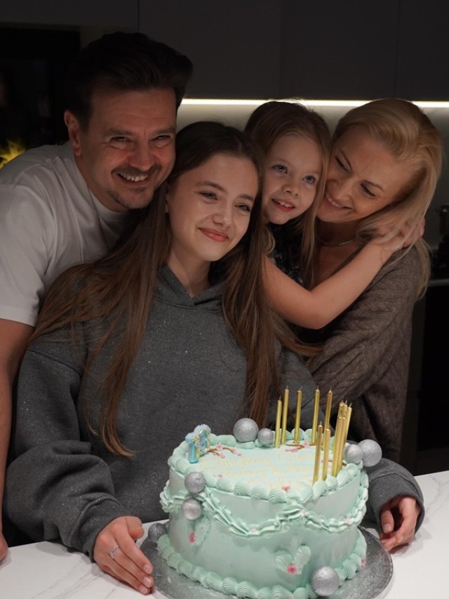 Catinca, fiica Elwirei și a lui Mihai Petre a împlinit 13 ani. Ce mesaj i-a transmis tatăl ei?