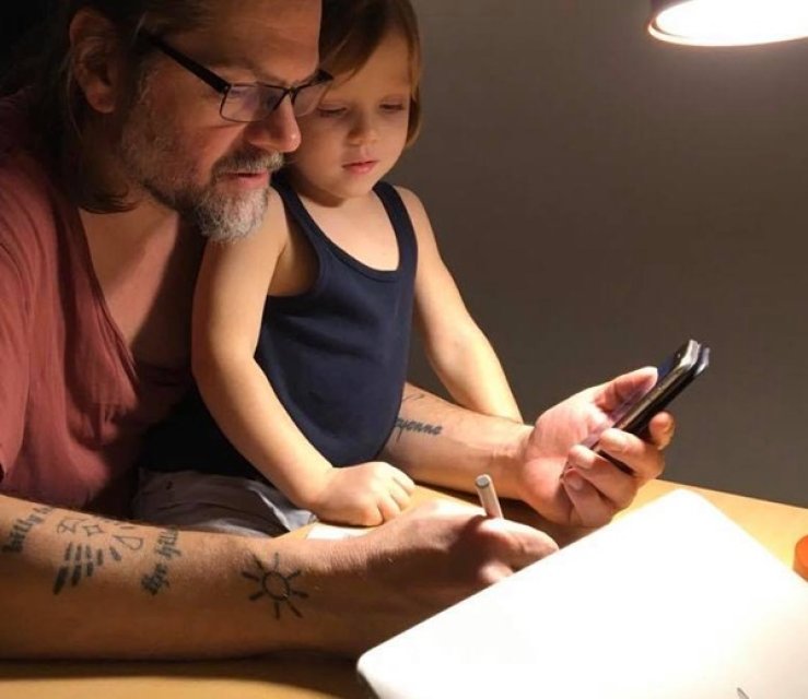 Imagini rare cu Sașa, fiul lui Florin Piersic Jr. și nepotul lui Florin Piersic