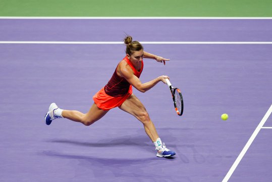 Simona Halep pe teren