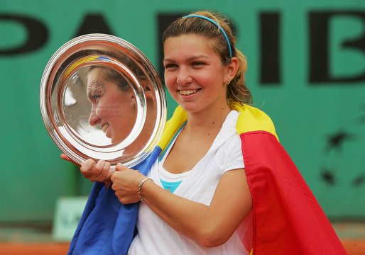 Simona Halep la French Open la Roland Garros pe 8 Iunie, 2008, în Paris, France